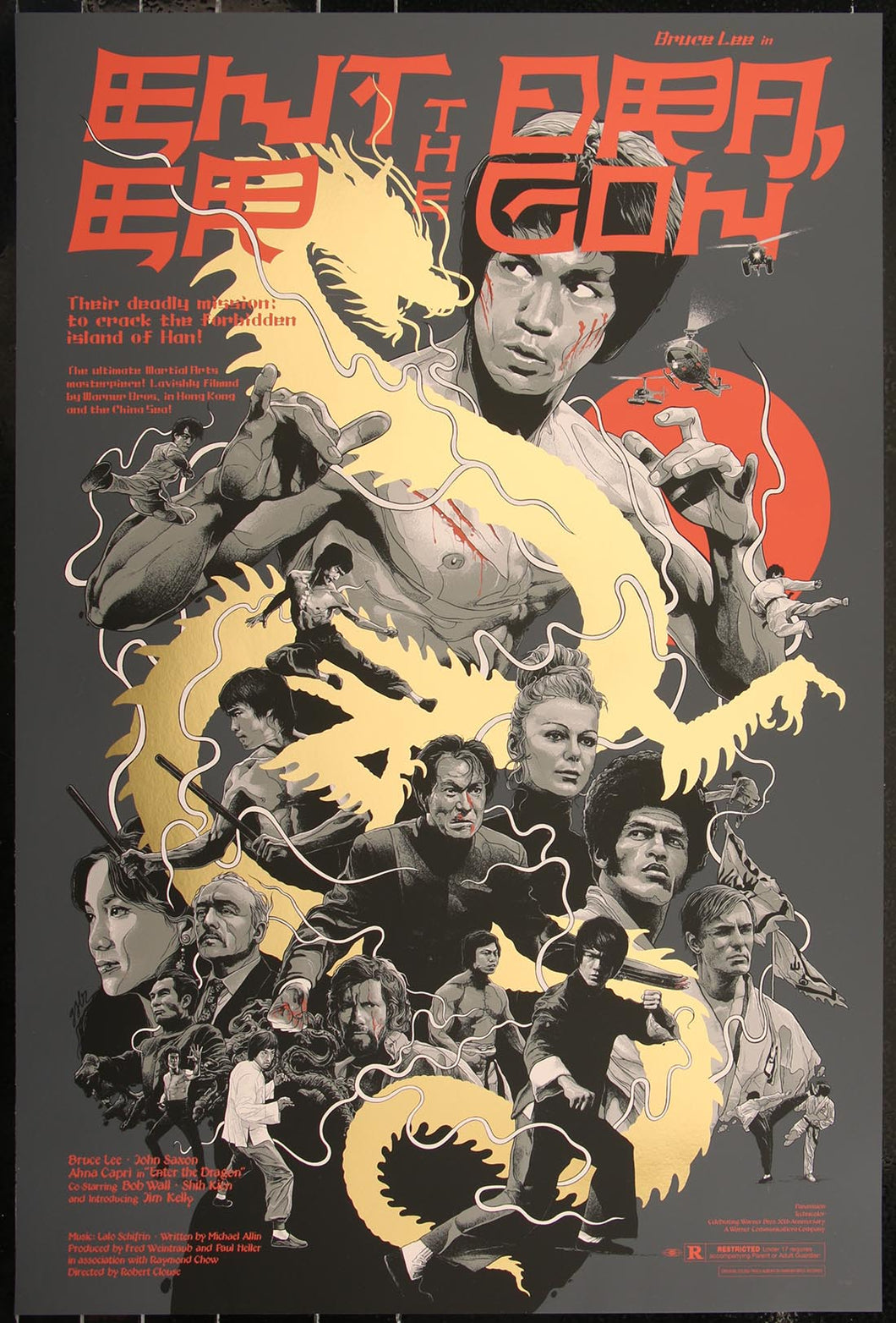 Enter the Dragon (Foil Variant) by Gabz Grzergorz Domaradzki 15/35 Movie Poster Print