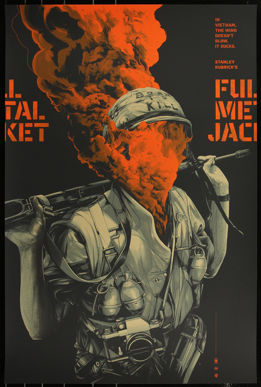 Full Metal Jacket (Variant) by Oliver Barrett 112/275 Movie Art Poster Mondo