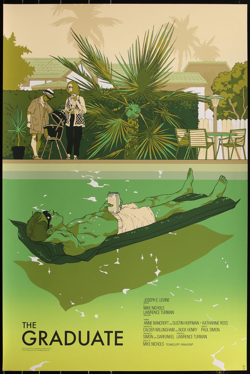 The Graduate by Tomer Hanuka Regular 211/215 Screen Print Movie Art Poster Mondo