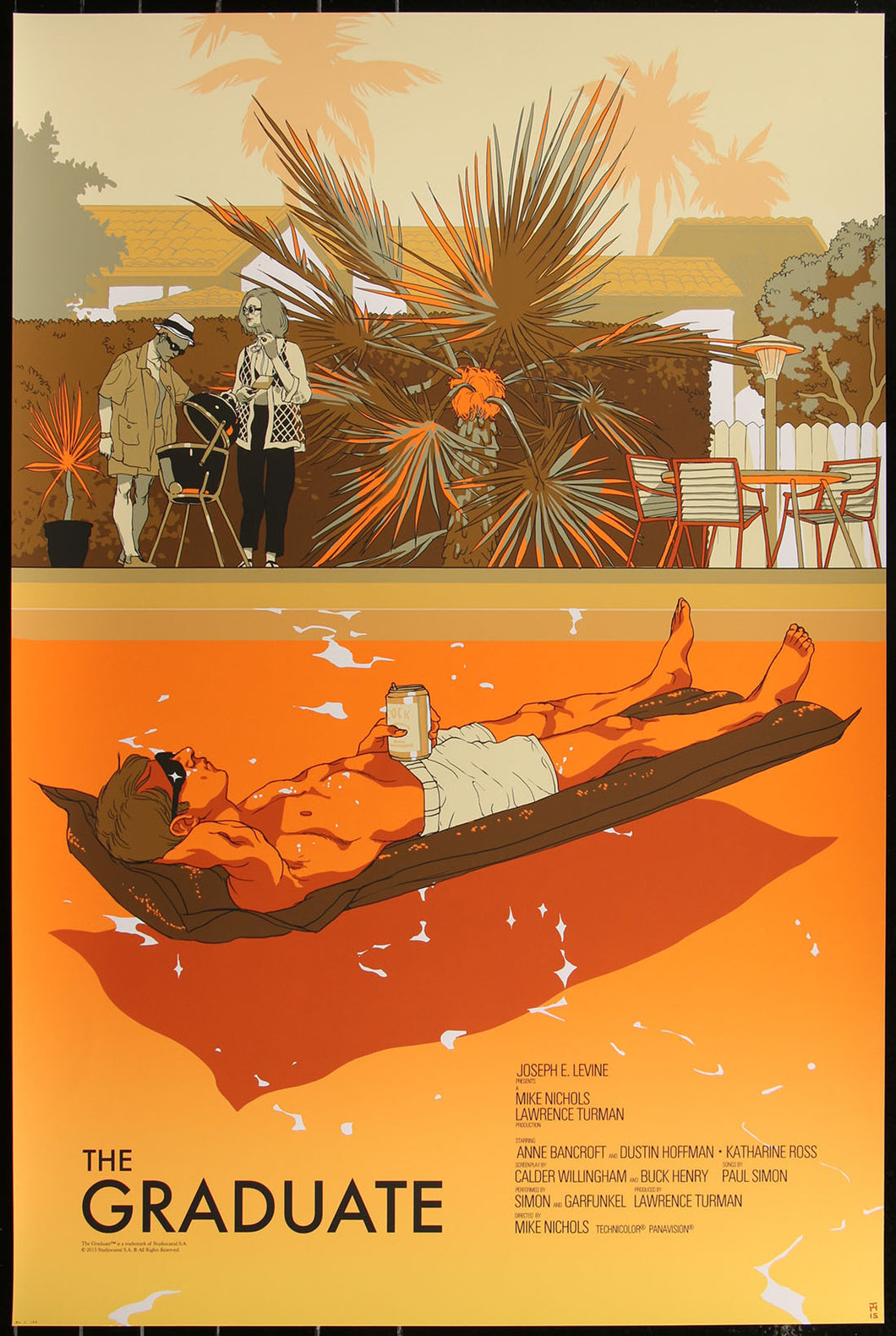 The Graduate (Variant) by Tomer Hanuka 90/150 Screen Print Movie Art Poster Mondo