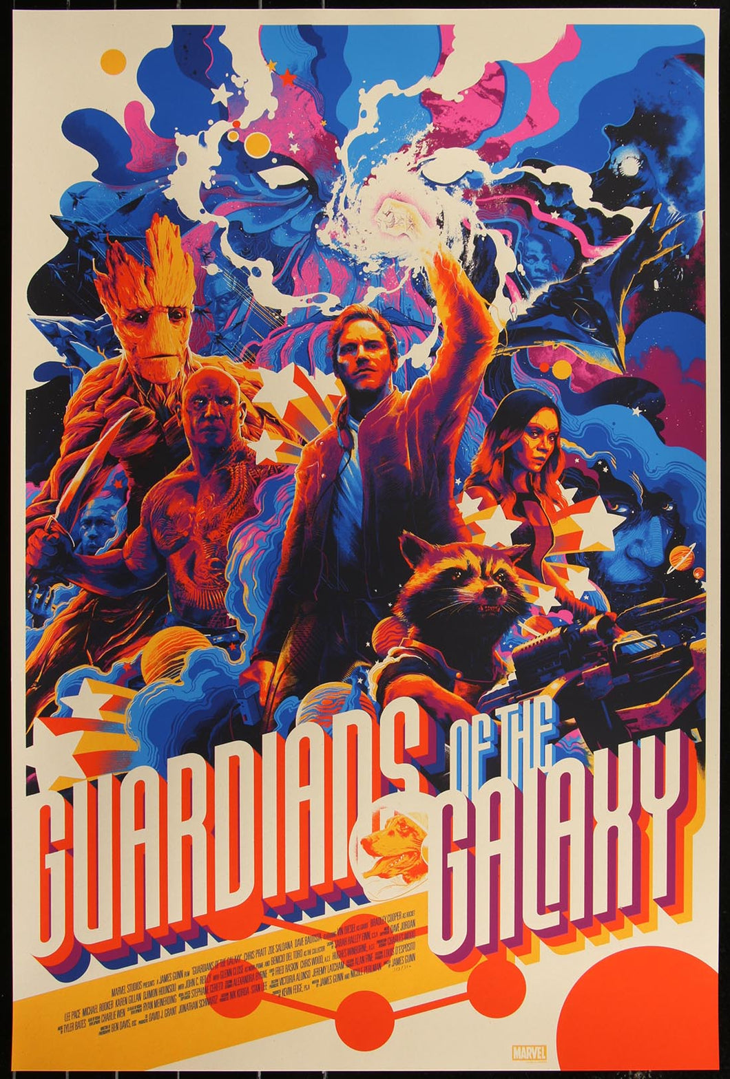 Guardians of the Galaxy by Matt Taylor 312/350 Screen Print Movie Art Poster Mondo