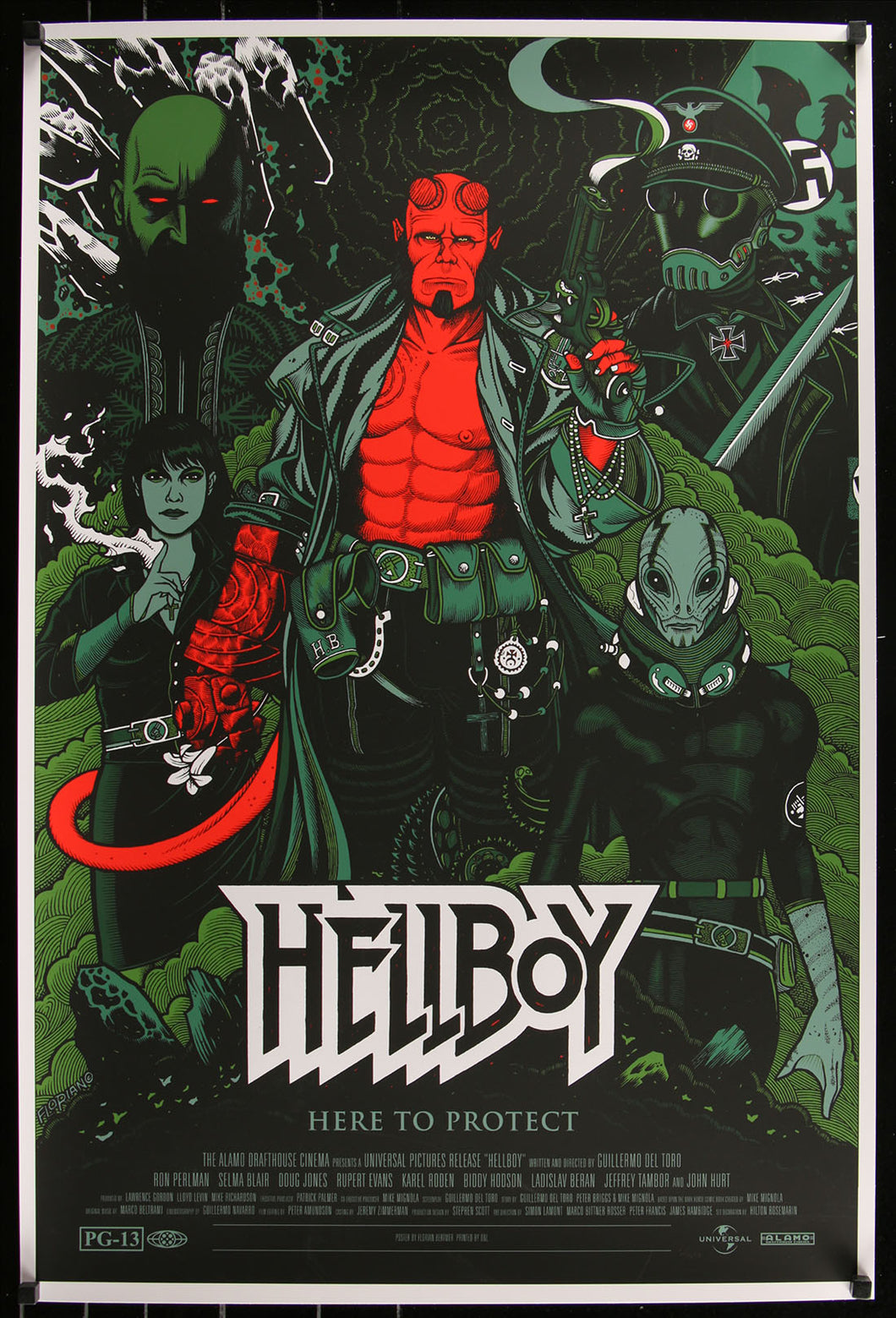 Hellboy by Florian Bertmer 21/240 Screen Print Movie Art Poster Mondo