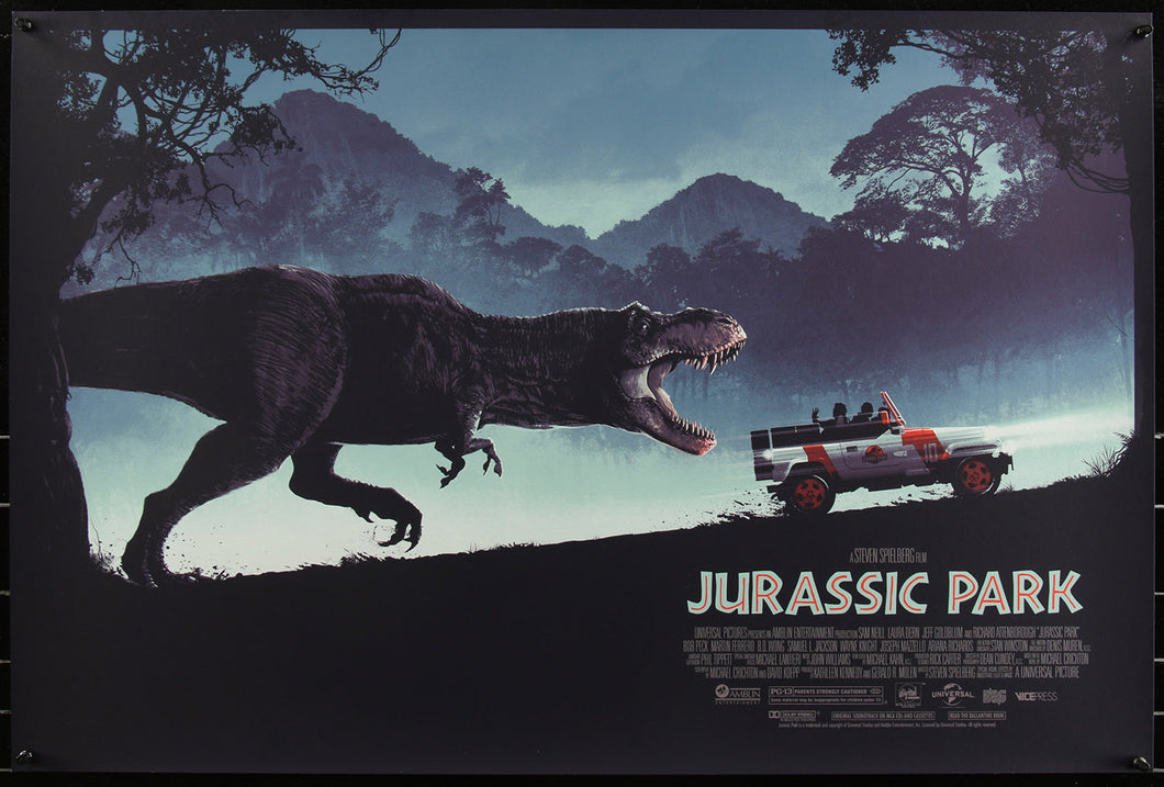 Jurassic Park (Variant) by Matt Ferguson 81/100 Screen Print Movie Art Poster