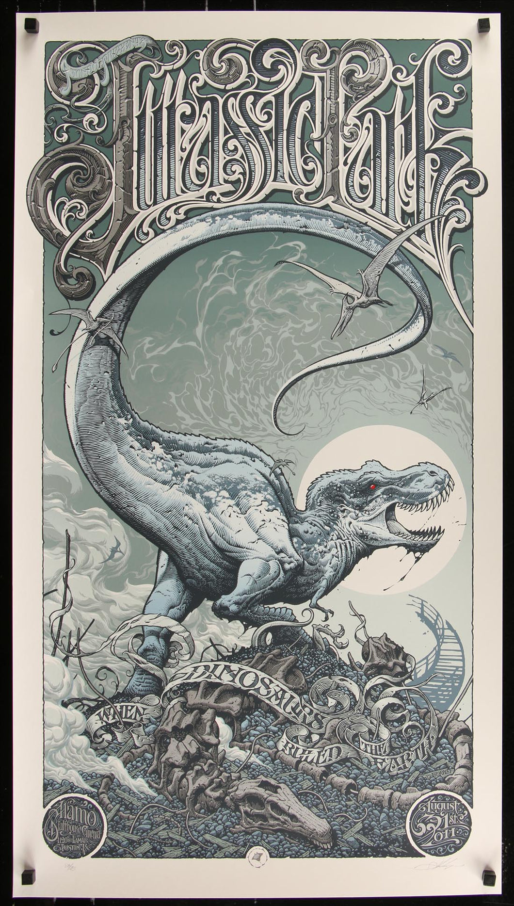 Jurassic Park (Variant) by Aaron Horkey 28/75 Screen Print Movie Art Poster Mondo