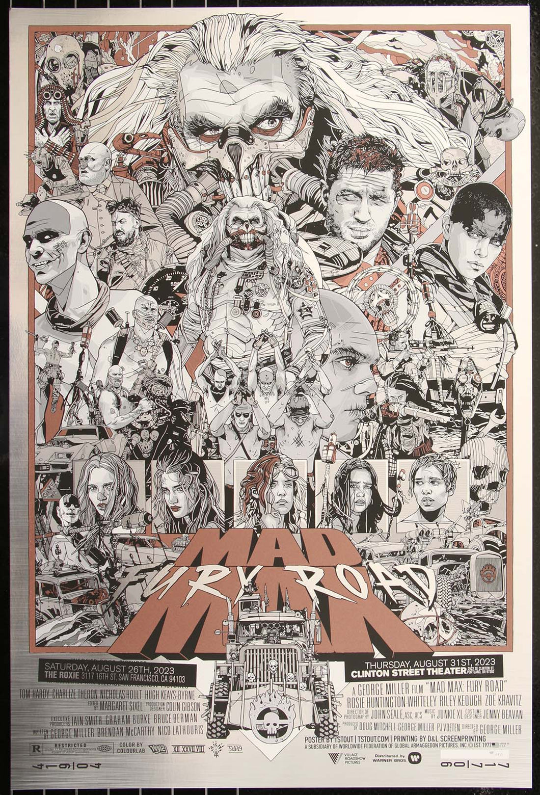 Mad Max: Fury Road (Foil Variant) by Tyler Stout 48/100 Screen Print Movie Poster