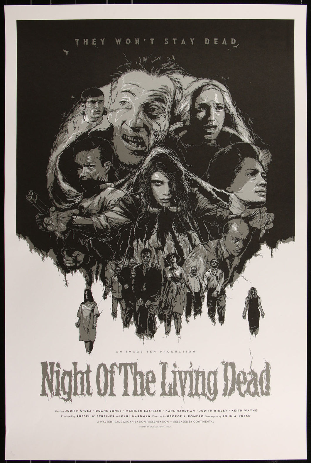 Night of the Living Dead (Variant) by Gabz Grzegorz Domaradzki 29/100 Movie Poster Mondo