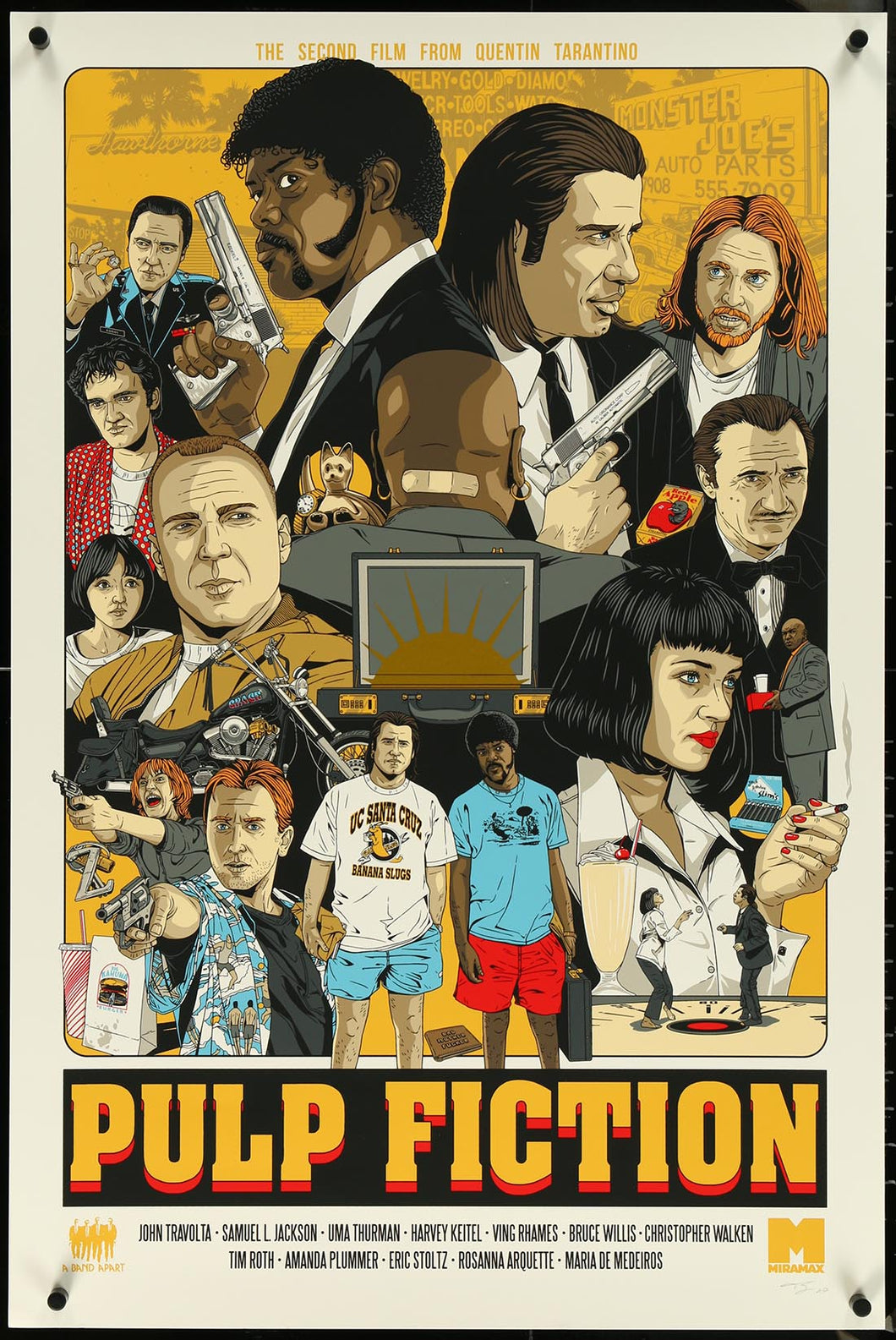 Pulp Fiction by Tyler Smith, Signed AP Screen Print Movie Art Poster 24