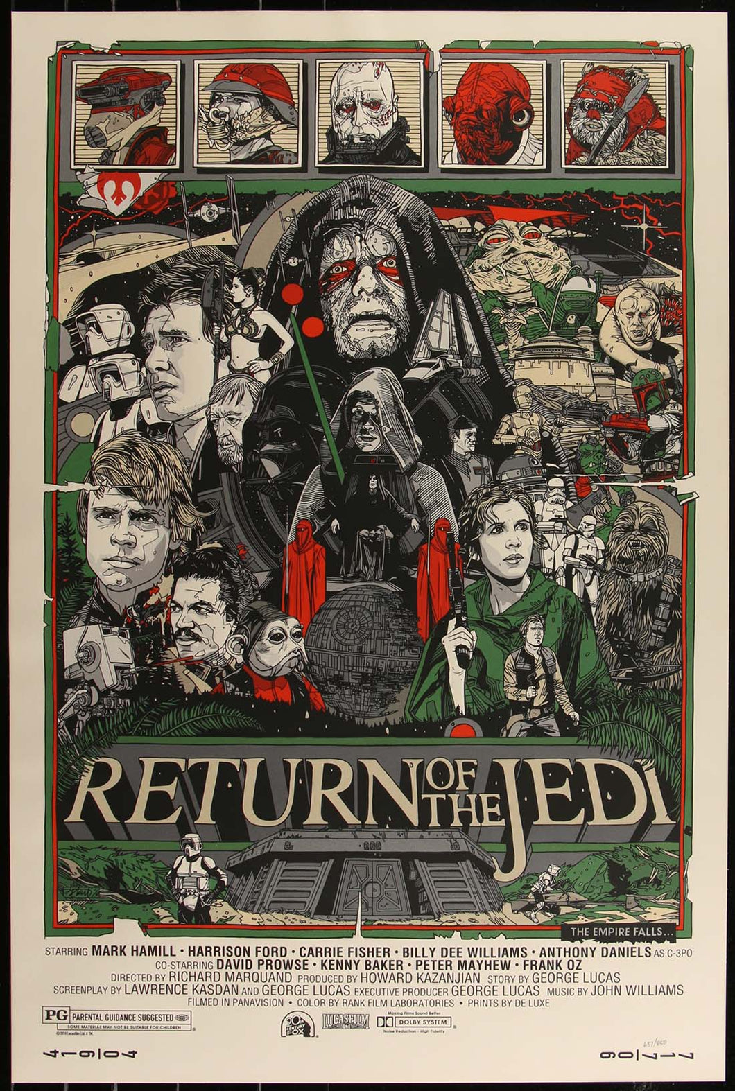 Star Wars: Return of the Jedi by Tyler Stout 637/850 Screen Print Movie Art Poster Mondo