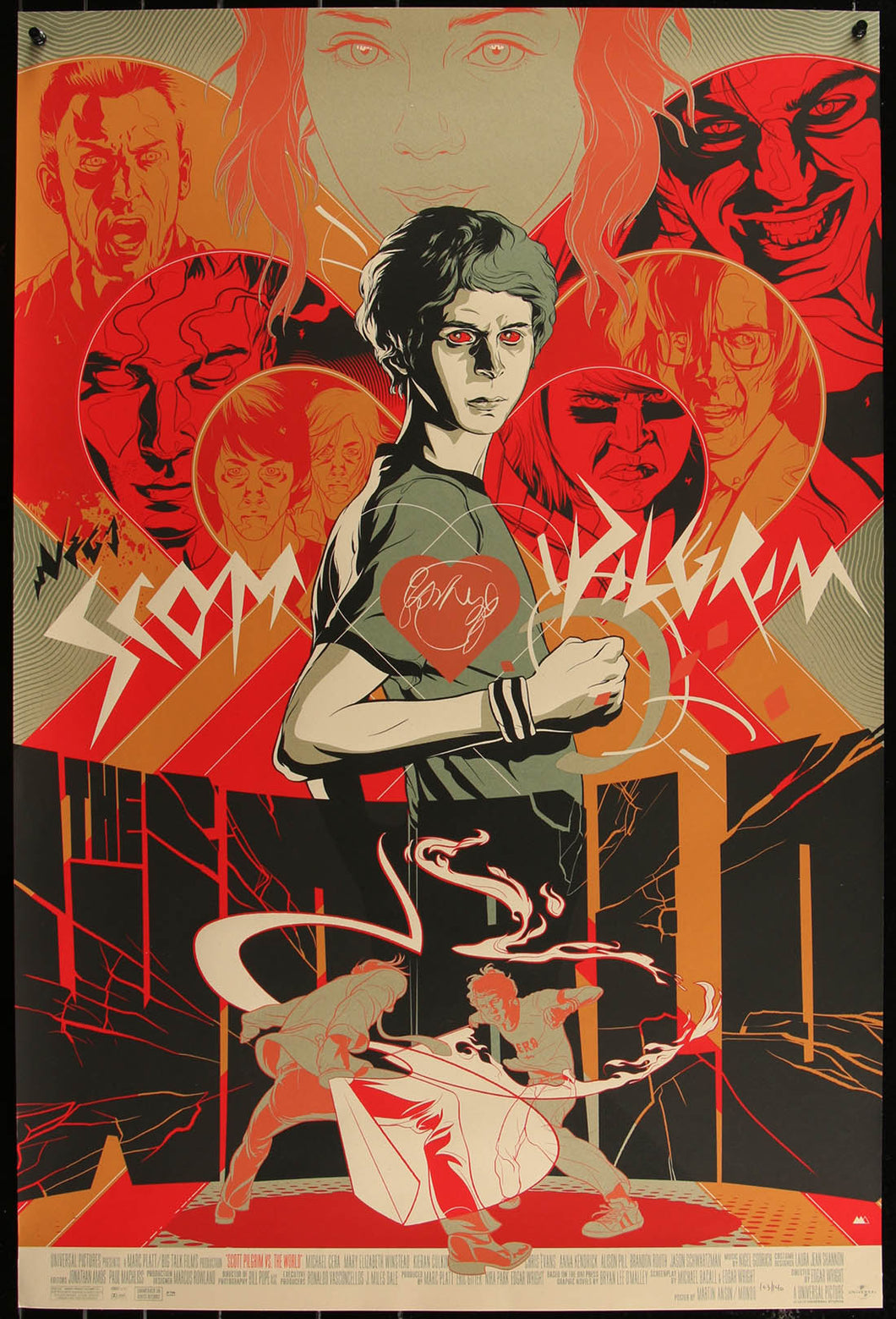 Scott Pilgrim vs The World (Nega Scott Variant) by Martin Ansin 103/140 Movie Print Mondo Poster