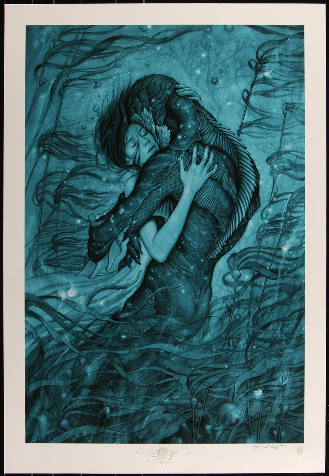 The Shape of Water by James Jean 1521/1719 Screen Print Movie Art Poster