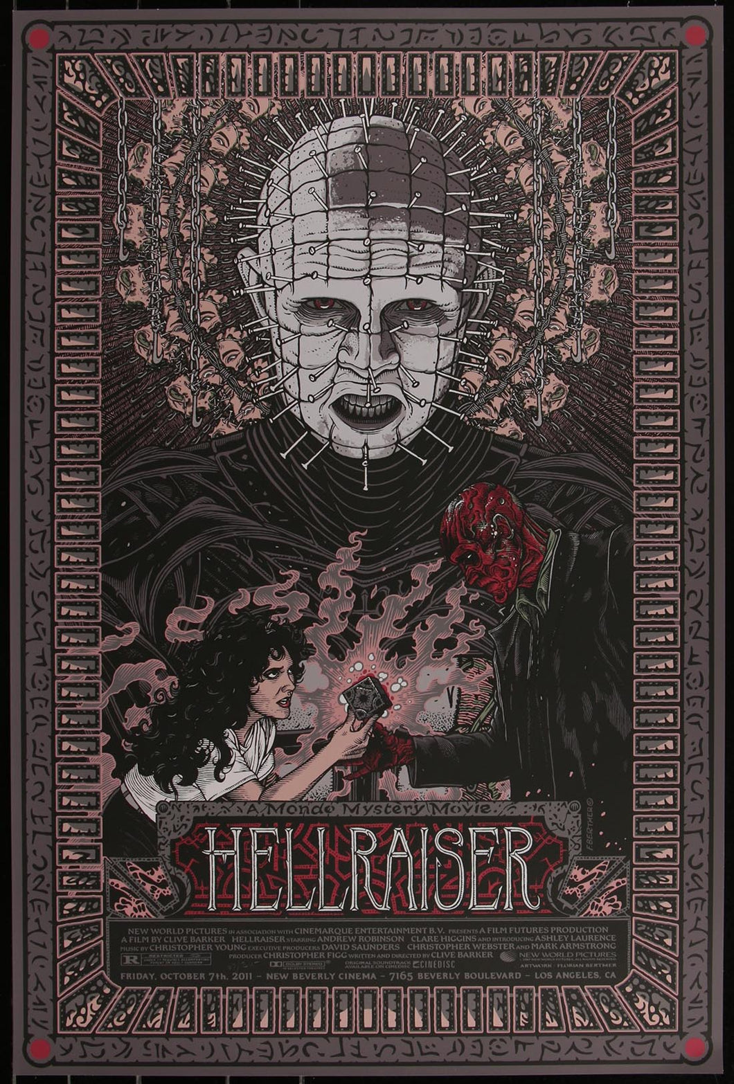 Hellraiser by Florian Bertmer 167/245 Screen Print Movie Art Poster Mondo