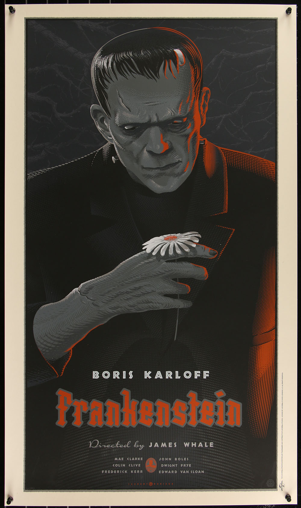 Frankenstein by Laurent Durieux Universal Monsters Movie Poster Screen Print Mondo