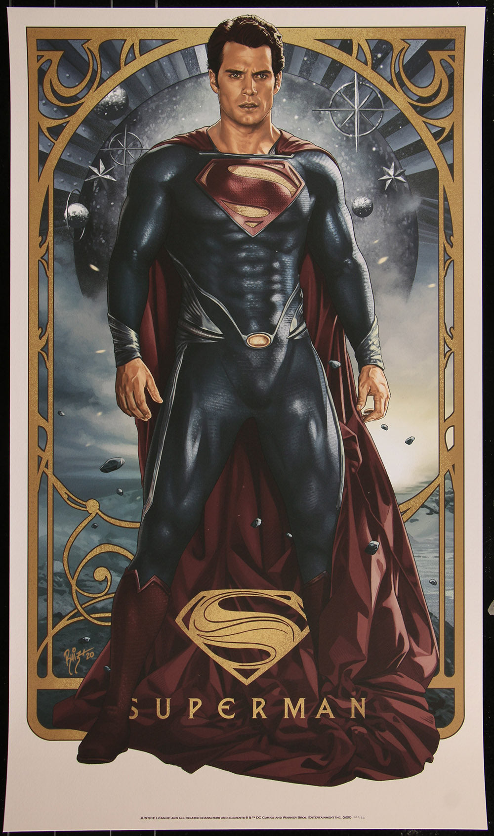 Justice League Superman by Juan Carlos Ruiz Burgos 101/150 Screen Print Movie Poster