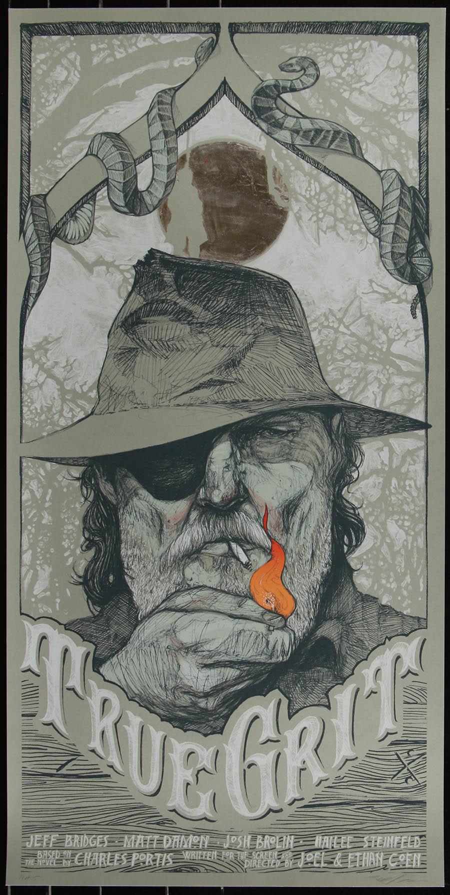 True Grit (Variant) by Zach Landrum 14/15 Screen Print Movie Art Poster