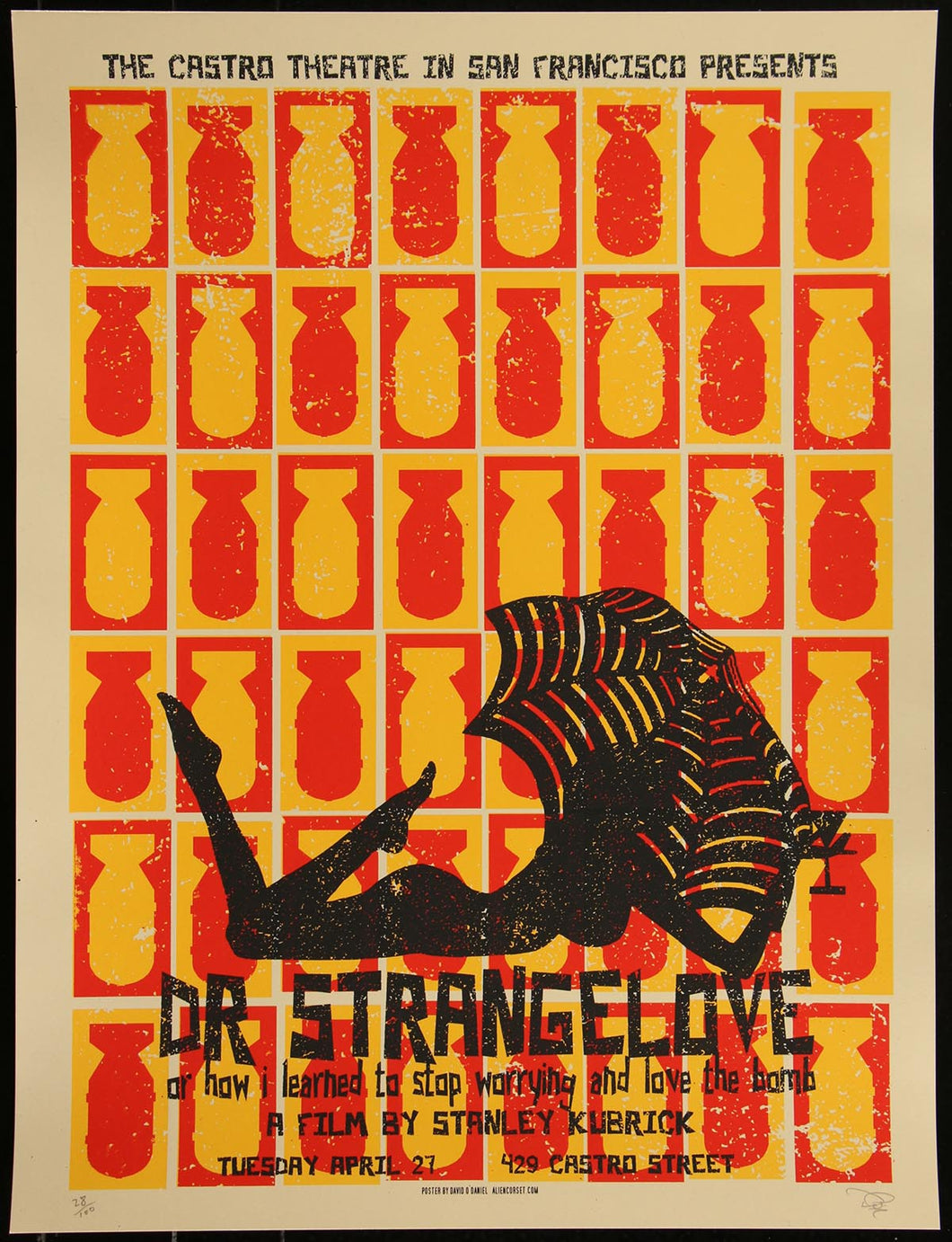 Dr. Strangelove by David O’Daniel 28/100 Screen Print Movie Art Poster