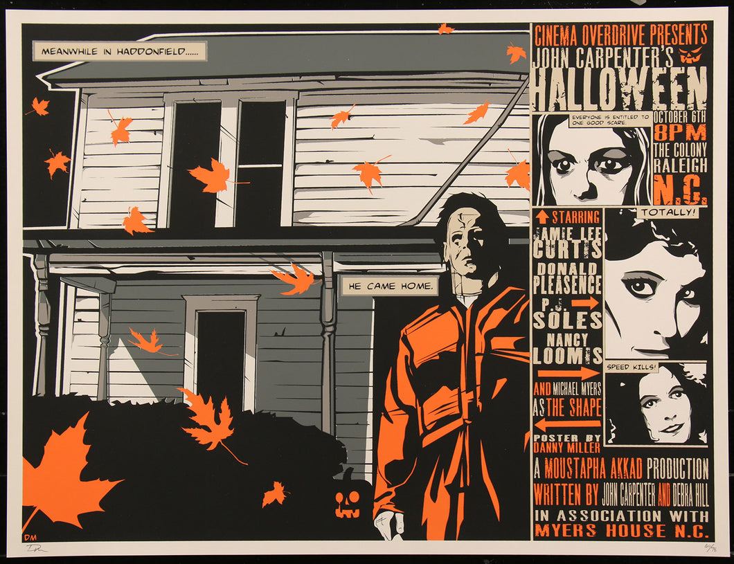 Halloween by Danny Miller 60/78 Screen Print Movie Art Poster