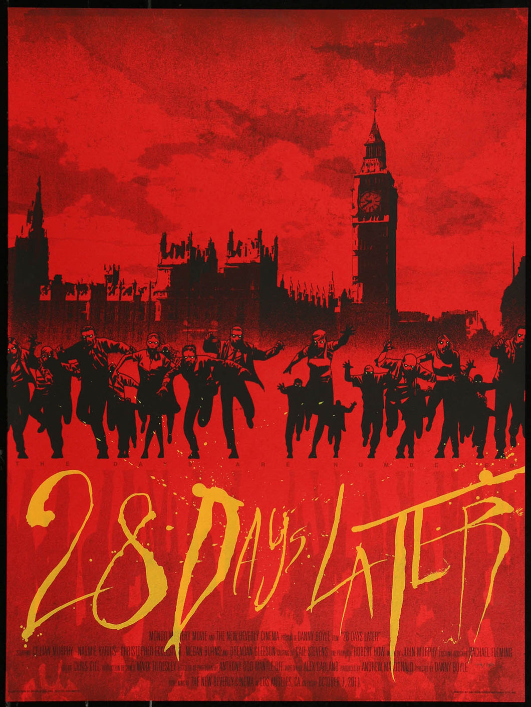 28 Days Later by Charlie Adlard 79/180 Screen Print Movie Art Poster