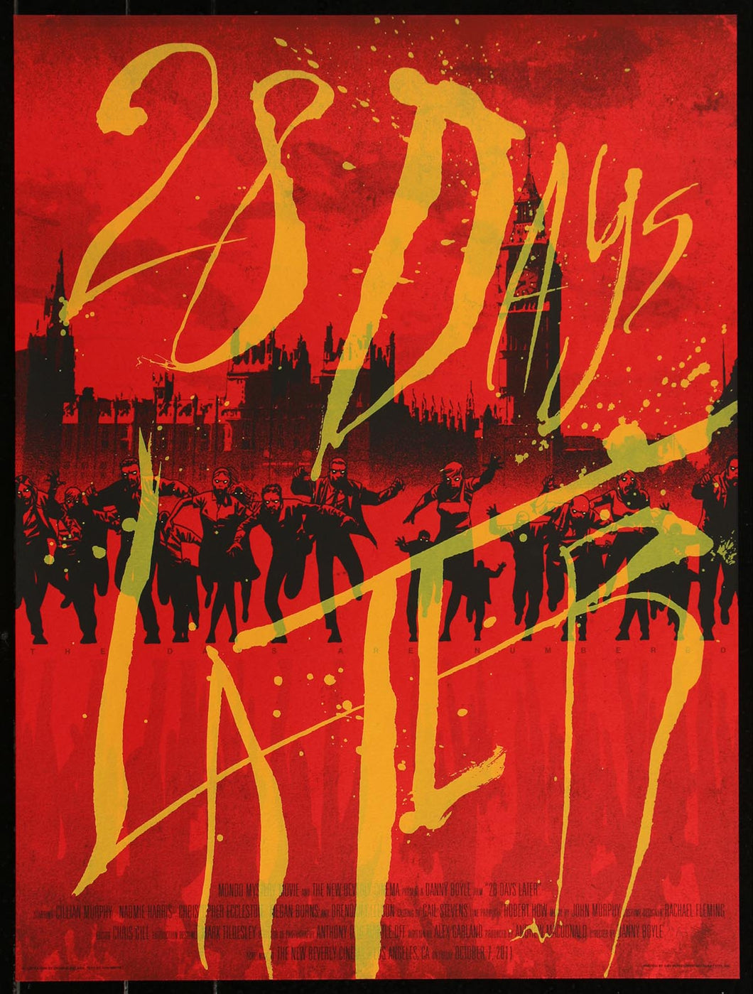 28 Days Later (Variant) by Charlie Adlard 15/85 Screen Print Movie Art Poster