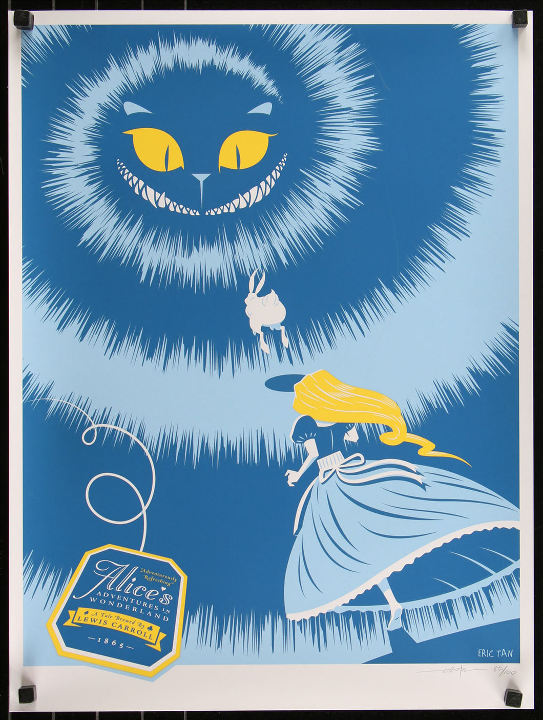 Alice in Wonderland (Blue) by Eric Tan 85/100 Screen Print Movie Art Poster