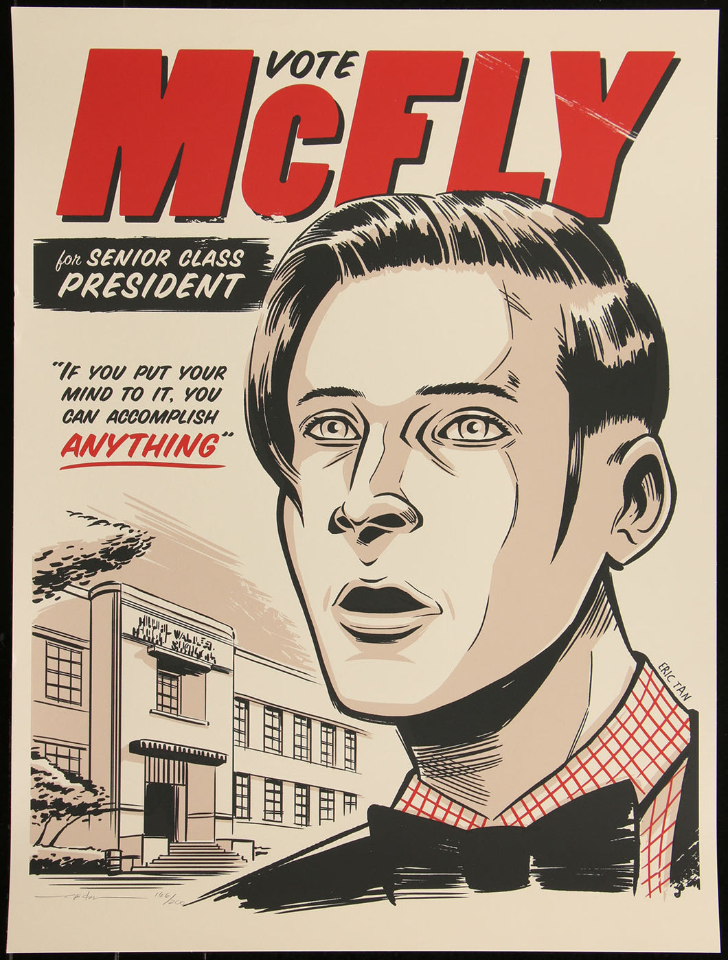 Back to the Future Vote McFly by Eric Tan 166/200 Screen Print Movie Art Poster