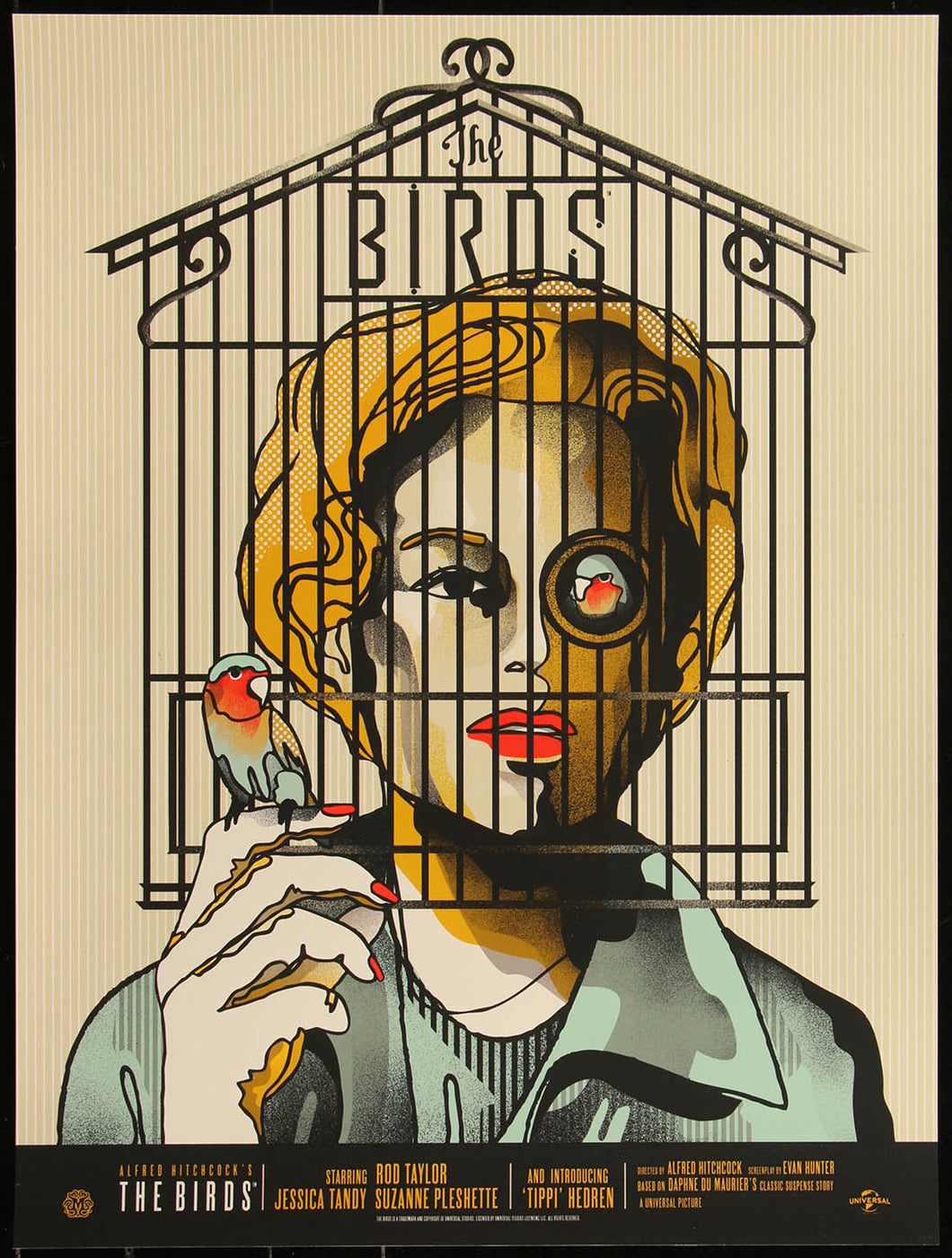 The Birds by We Buy Your Kids 139/150 Screen Print Movie Poster Alfred Hitchcock Mondo