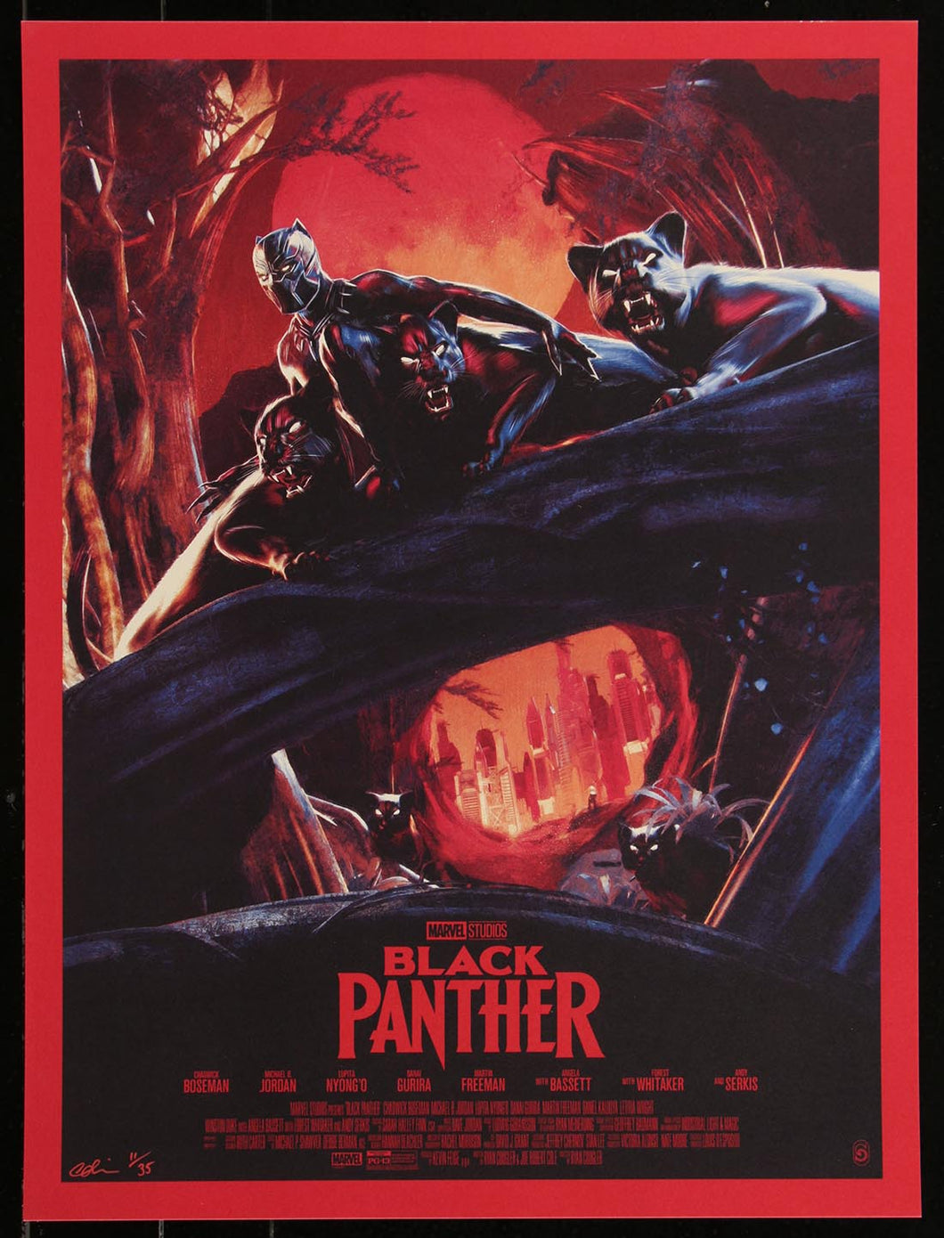 Black Panther by Chris Skinner 11/35 Screen Print Movie Art Poster