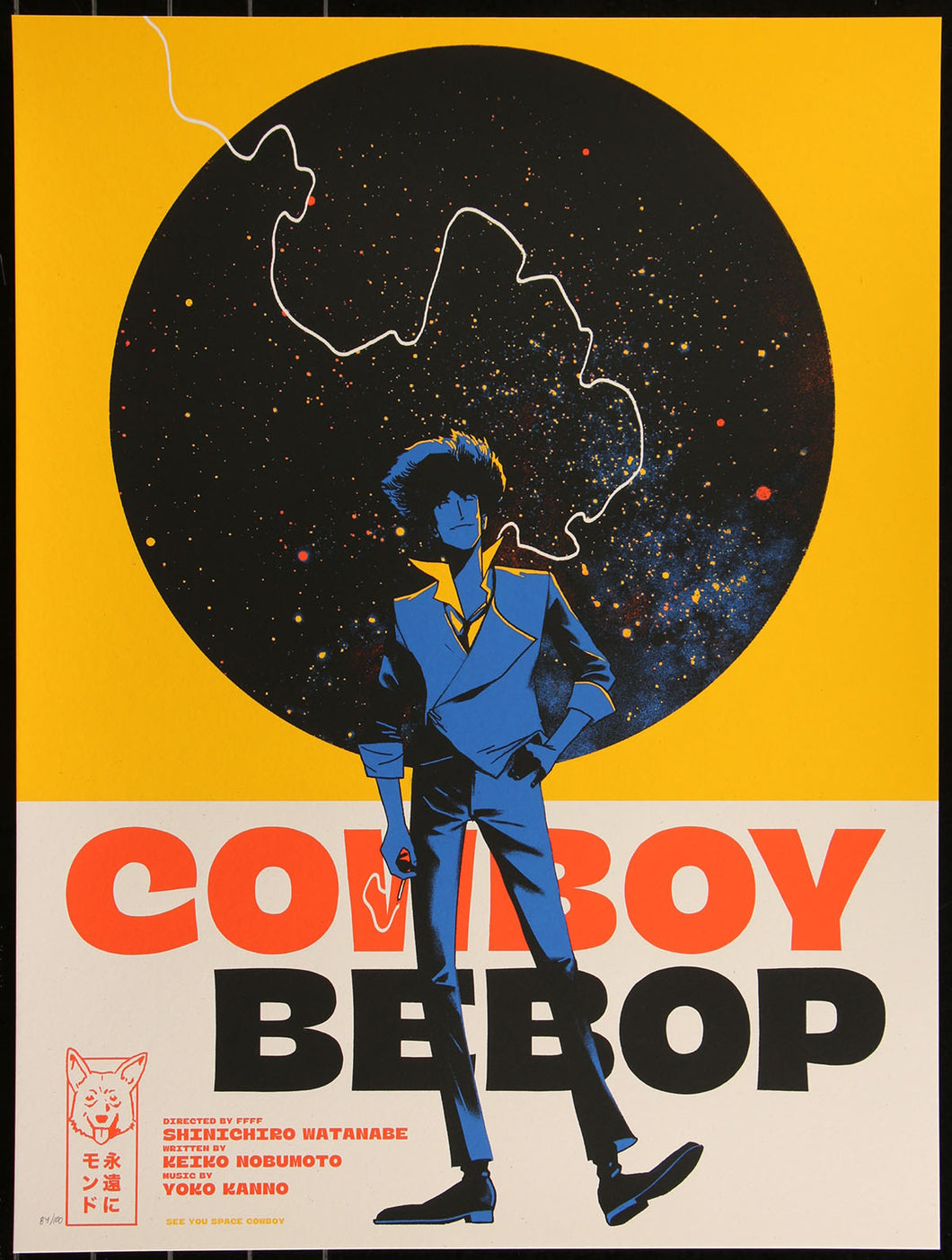 Cowboy Bebop by Matt Taylor 84/100 Regular, Screen Print Art Poster