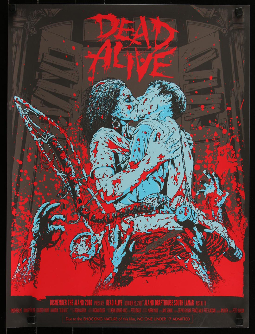 Dead Alive (GID Variant) by Adam Haynes 40/45 Screen Print Movie Art Poster Mondo