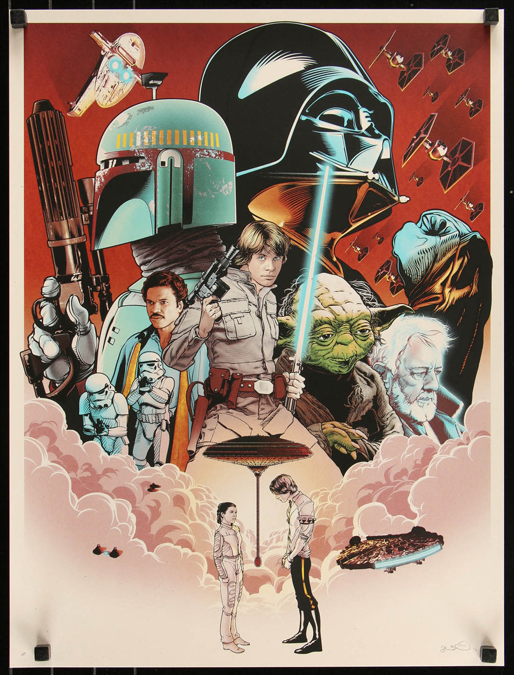 Star Wars The Empire Strikes Back by Joshua Budich AP Screen Print Movie Poster