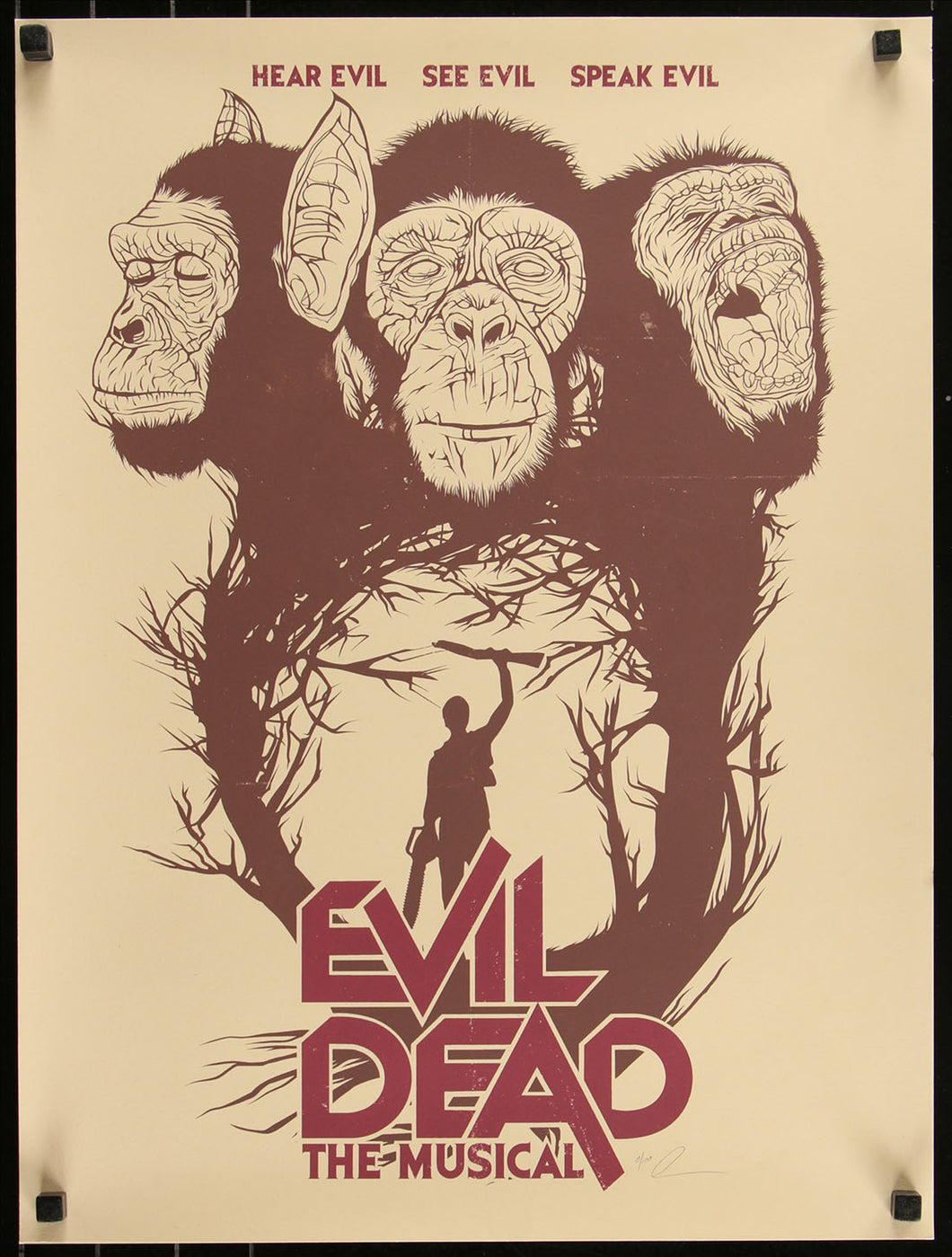 Evil Dead the Musical by Jay Shaw 0/100 Screen Print Movie Art Poster