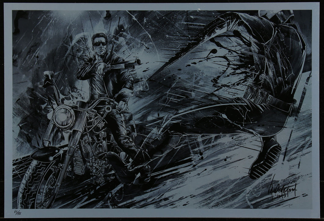 Terminator 2 Judgement Day (Variant) by JP Valderrama 13/15 Movie Print Poster Art