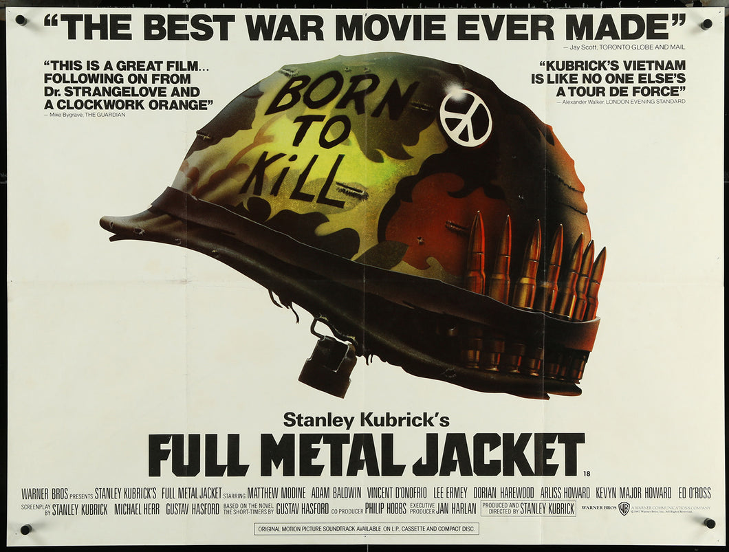 Full Metal Jacket by Philip Castle Folded Quad Original Movie Poster 30