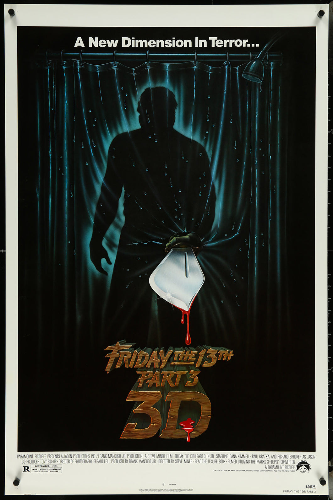 Friday the 13th Part III 3D Spiros Angelikas Unfolded Original Movie Poster 3