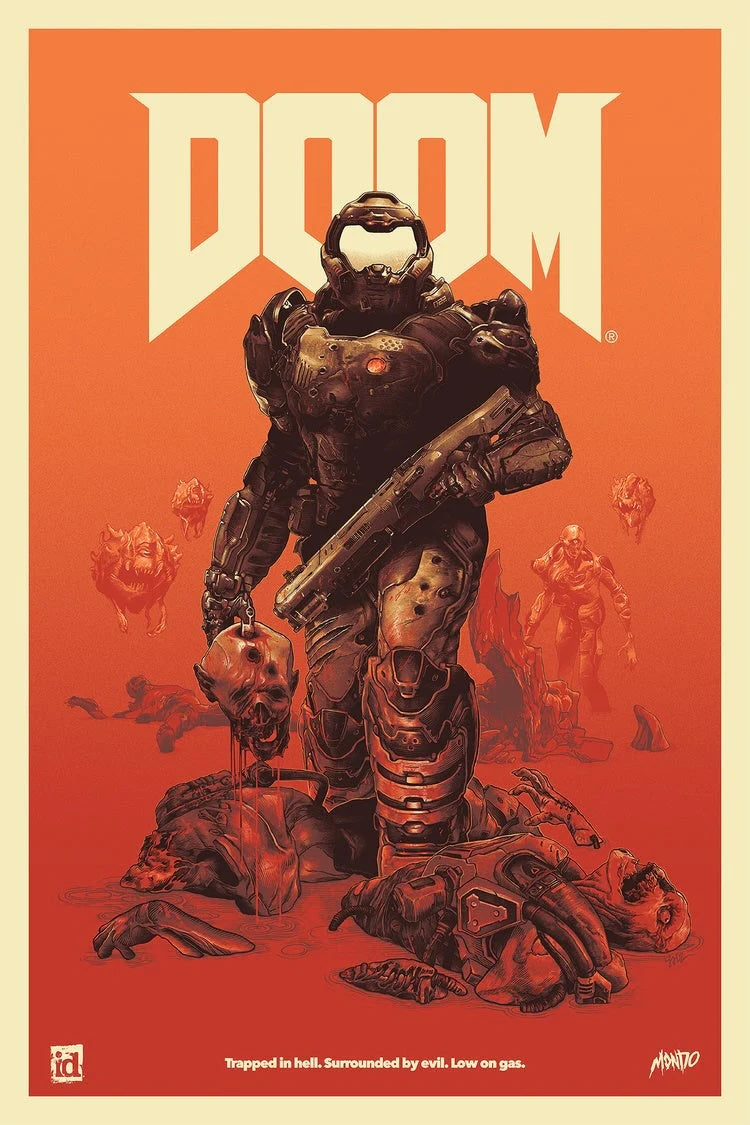 Doom Variant Gabz Grzegorz Domaradzki x/35 Screen Print Video Game Poster Mondo