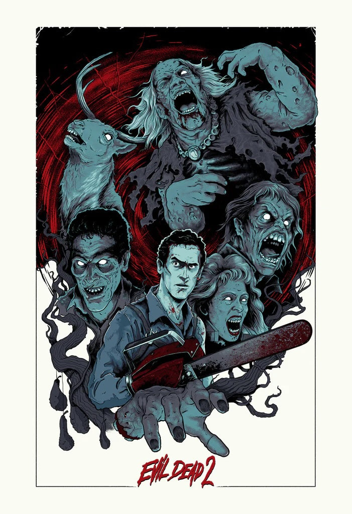 Evil Dead II by Scott Buoncristiano x/30 Screen Print Movie Art Poster 2