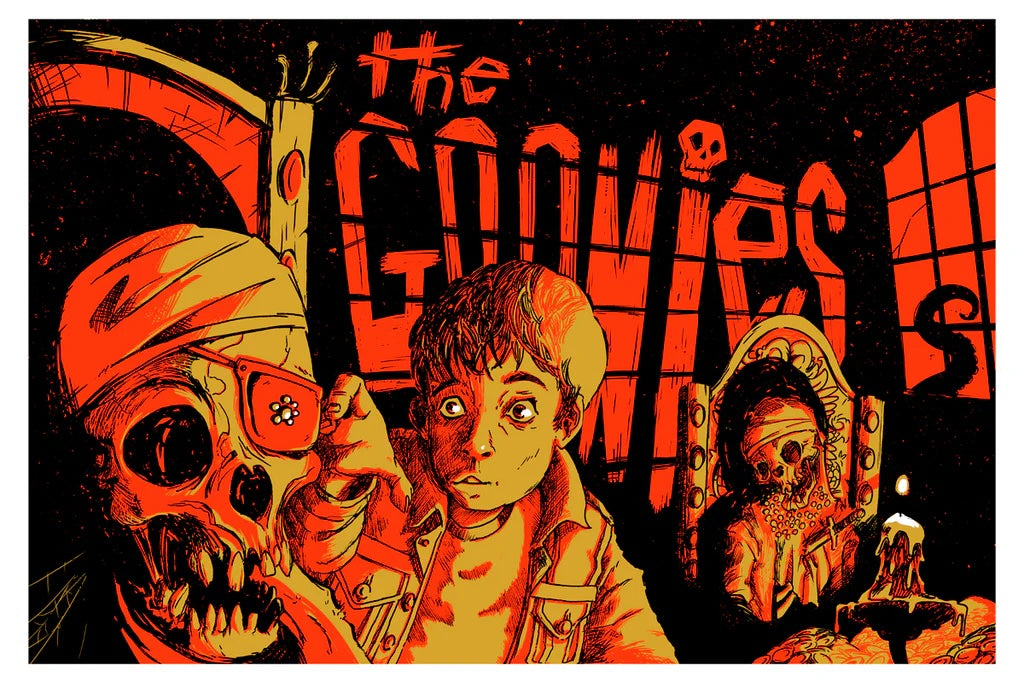 The Goonies by Nathan Ebersole x/40 Screen Print Movie Art Poster Astoria Treasure