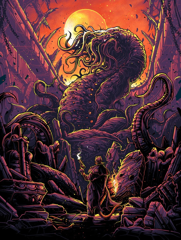 Hellboy (Glitter Variant) by Dan Mumford x/30 Screen Print Movie Art Poster