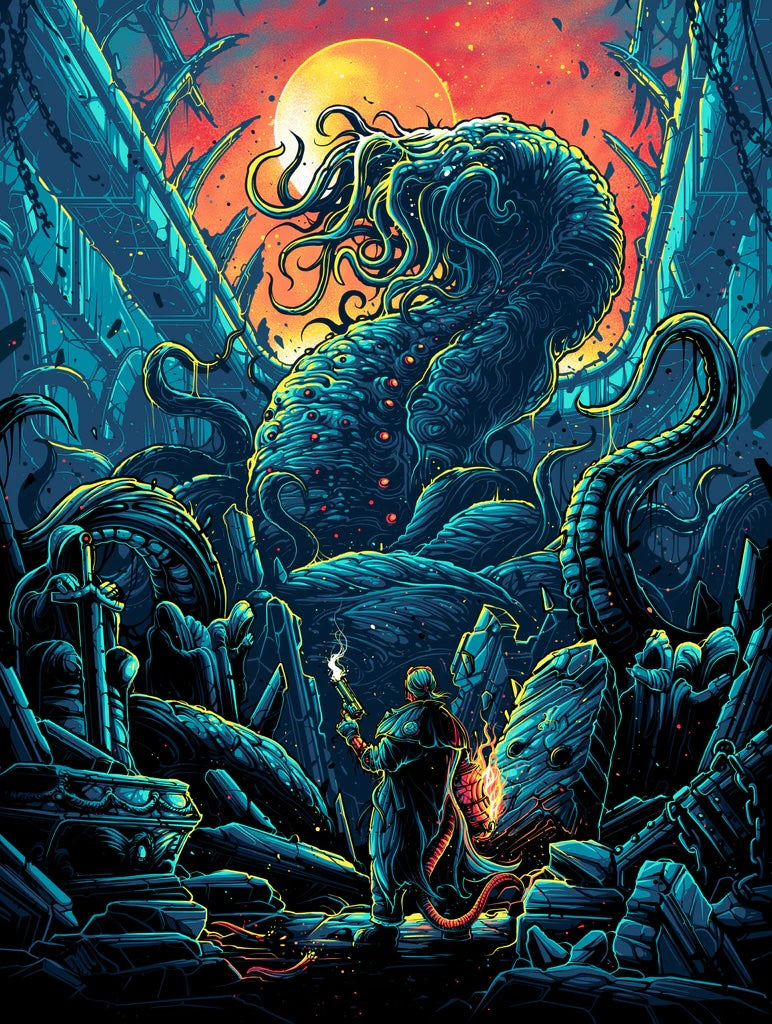 Hellboy by Dan Mumford x/50 Screen Print Movie Art Poster 18” x 24”