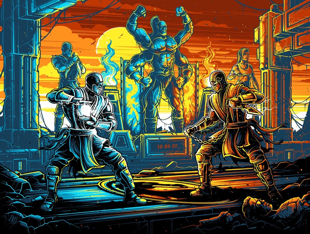 Mortal Kombat by Dan Mumford x/50 Screen Print Movie Art Game Poster