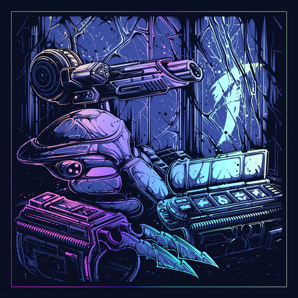 Predator (Foil Variant) by Dan Mumford x/50 Screen Print Movie Art Poster 12” x 12”