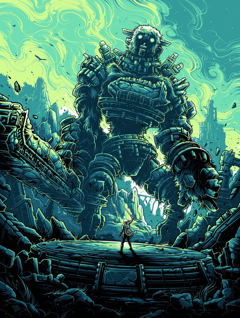 Shadow of the Colossus by Dan Mumford x/50 Screen Print Video Game Art Poster