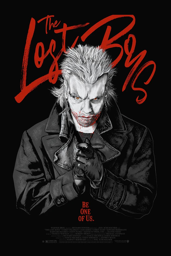 The Lost Boys by Christopher Cox x/50 Screen Print Movie Art Poster 24” x 36”