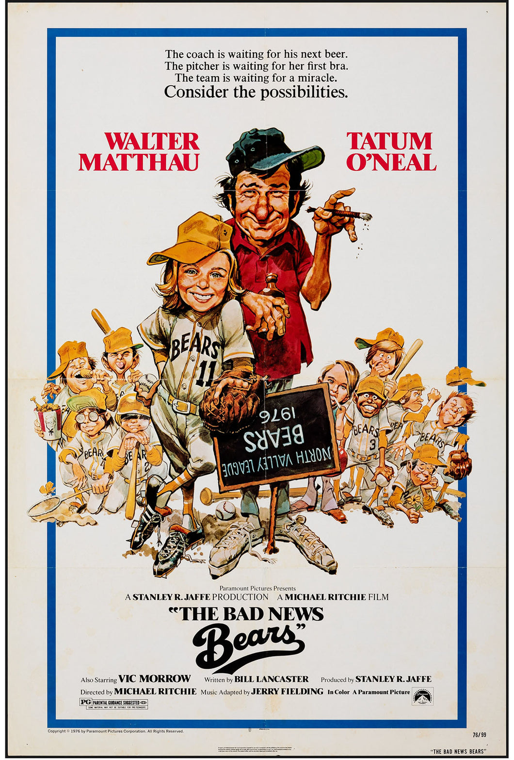 The Bad News Bears by Jack Davis Folded Original Vintage Movie Poster 27