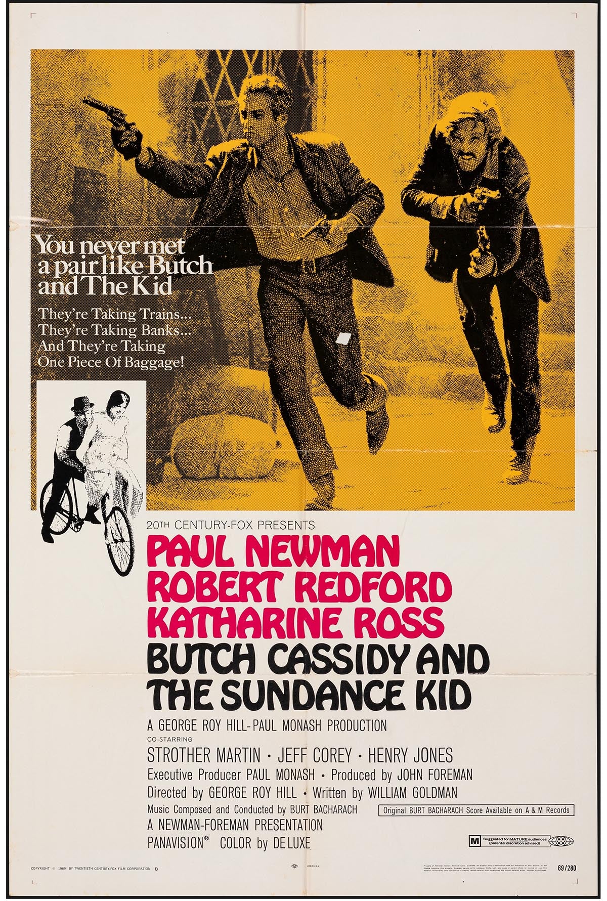 Butch Cassidy and the Sundance Kid Original Folded Movie Poster Style ...