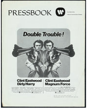 Load image into Gallery viewer, Dirty Harry / Magnum Force SET, Folded Movie Poster R-1975 and Uncut Pressbook
