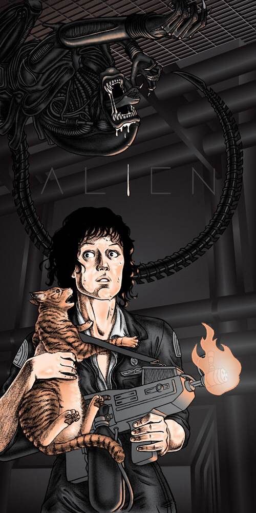 Alien (Variant) by Erin Gallagher x/40 Screen Giclee Print Movie Art Poster