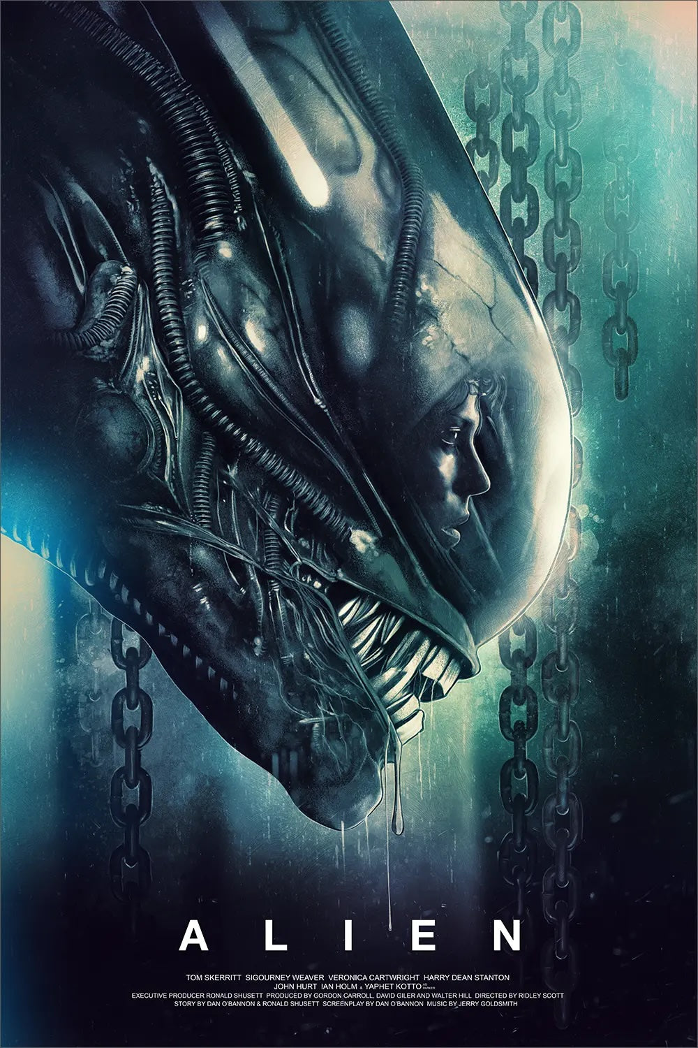 Aliens by Rich Davies x/250 Screen Giclee Art Print Movie Poster 24