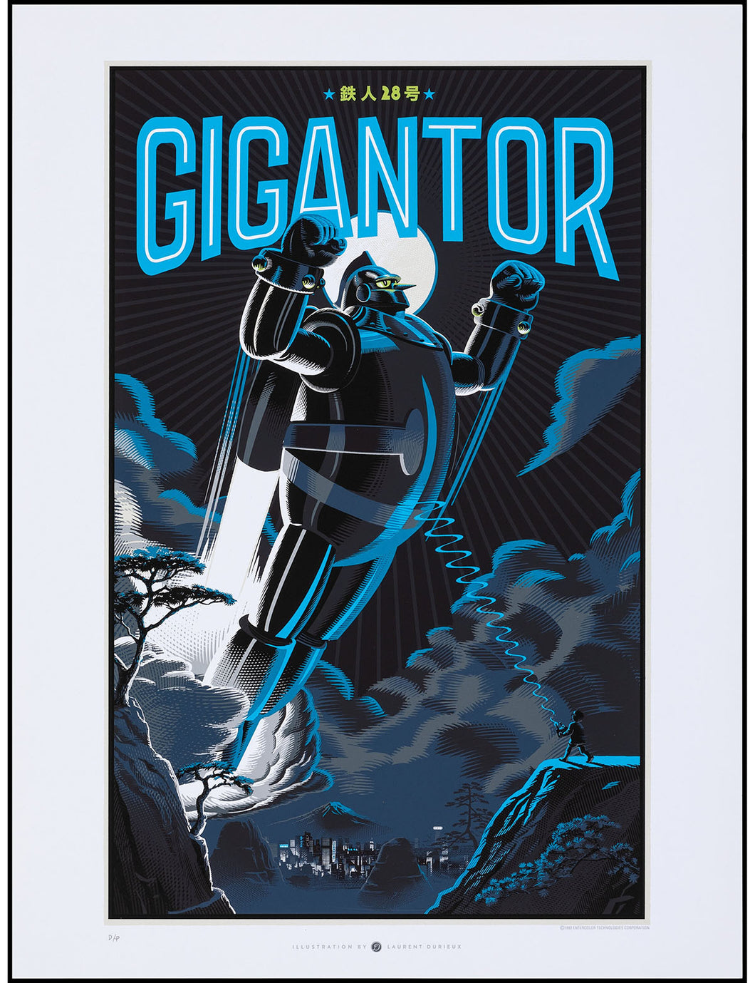 Gigantor: Tokyo Night Variant by Laurent Durieux PP Screen Print Movie Art Poster