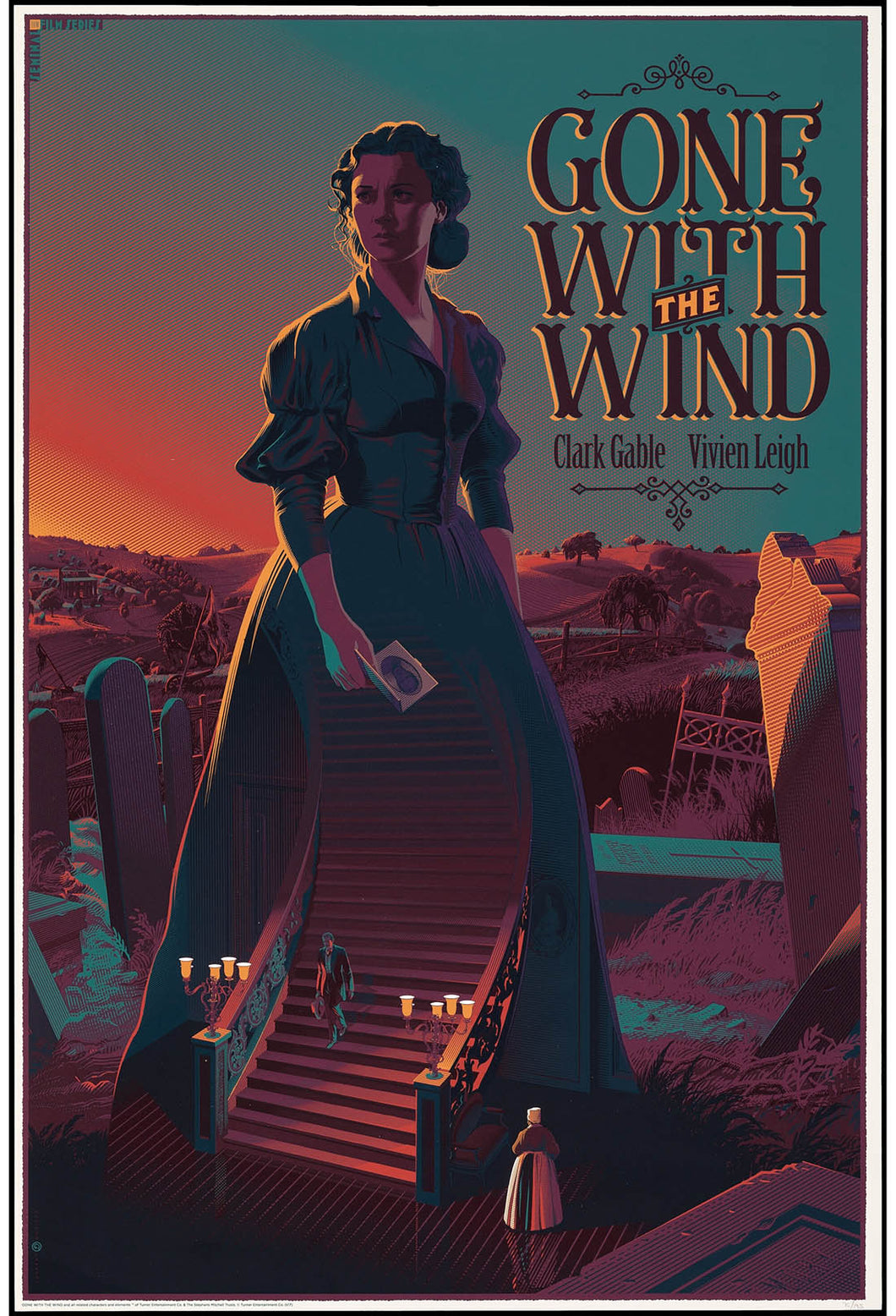 Gone with the Wind (Variant) by Laurent Durieux 76/145 Screen Print Movie Art Poster