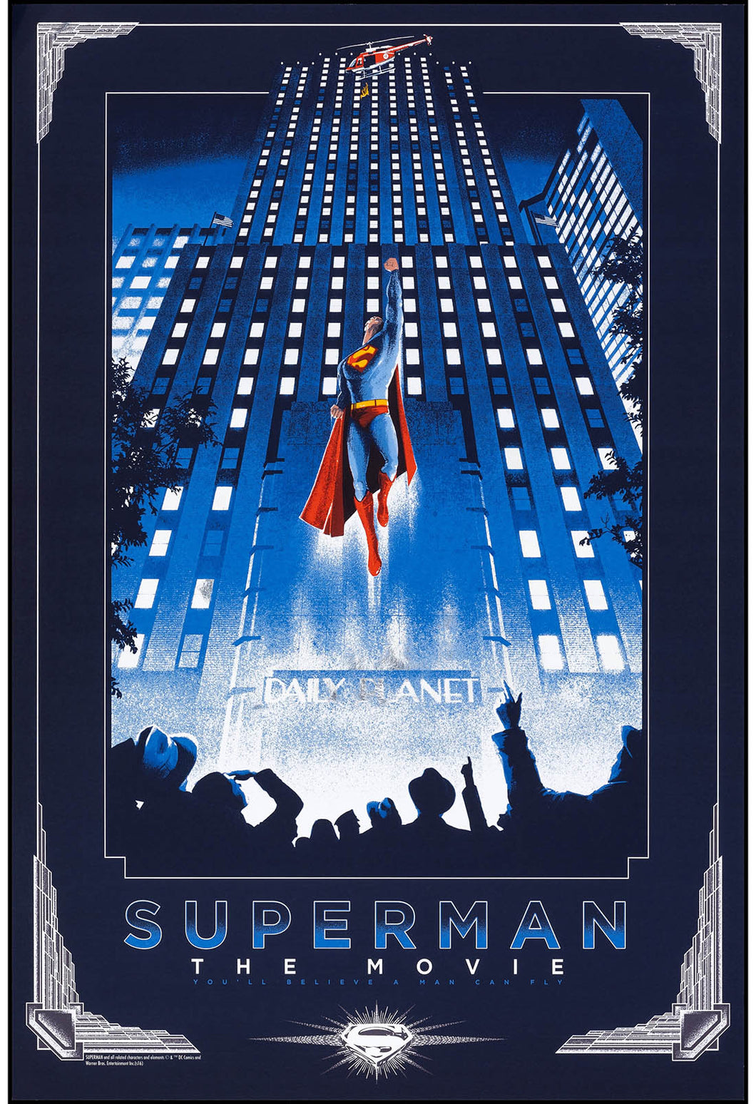 Superman the Movie Foil Regular by Matt Ferguson xx/10 Screen Print Movie Poster